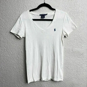 Ralph Lauren Sport Women’s Cream Short Sleeve Shirt - Size L